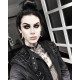 Collier plastron pics cuir argenté goth punk ♰666 Vampiria 666♰ 