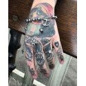 Bracelet rosaire argenté mixte acier steampunk Sailor Anchor 