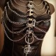 Harnais chaines noir argenté "666 Baphomet Lilou 666"