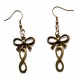 Boucles d'oreilles couleur bronze "Infini" 