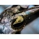 Collier bronze camée femme Mexican Sugar Skulls calavera gypsy bohème "Crown Moon Raven"