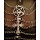 Harnais chaines noir argenté Ouija "666 Monica 666"