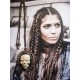 Collier bronze camée femme Mexican Sugar Skulls calavera gypsy bohème "Ghost Rider" 