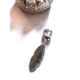 Bague d'oreille métal argenté avec un pendentif Plume Bohème Chic Indien