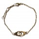 Bracelet couleur bronze paire de menottes "Guilty" 