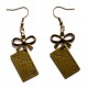 Boucles d'oreilles couleur bronze "Love Letters" 