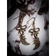 Boucles d'oreilles couleur bronze aile ange "Johanna" 
