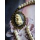 Collier perles crème bronze Mexican Sugar Skulls cavalera steampunk ♰La Petite Sirène♰