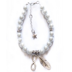 Bracelet perles couleur argent "Silver Pearl" 