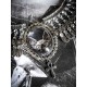 Collier plastron argenté camée chat goth punk steampunk ♰ Black Sphinx ♰ 