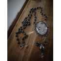 Chapelet rosaire argenté camée plumes steampunk ♰ Dreamcatcher Doll ♰ 
