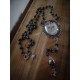 Chapelet rosaire argenté camée chat couronne steampunk ♰ Queen Kitty ♰