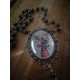Chapelet rosaire argenté camée chat goth punk steampunk ♰ Sailor Sphinx ♰ 