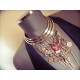 Collier doré belly dance Indian Dream Gypsy Boho Chic "Red King Phoenix"