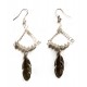 Boucles d'oreilles couleur argentée "Pearl & Feather" 