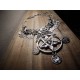 Collier maxi plastron tribal argenté goth pentagram ♰666 Devil Catcher 666♰ 