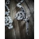 Rosaire chapelet perles ivoire pentagram ancre pistolet tattoo gun ♰Sailor Jerry♰ 