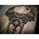 Collier plastron dentelle bronze doré pentagram ♰666 Moon Witch 666♰ 