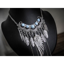 Collier chainettes argenté boho chic tribal ♰ Indian Spirit ♰