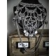 Collier maxi plastron lune argenté goth skullbird pentagram ♰666 Devil Catcher 666♰