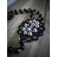 Rosaire chapelet perles noires storm spikes ♰Pirate Skull♰ 