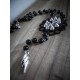 Rosaire chapelet perles noires storm spikes ♰Pirate Skull♰ 