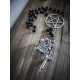 Rosaire chapelet perles noires pentagram ancre pistolet tattoo gun ♰666 Ryan 666♰ 