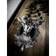 Chapelet rosaire perles noires argenté Les 7 péchés capitaux ♰ Orgueil ♰