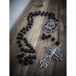Rosaire chapelet perles crucifix bolt ♰666 Pentagram 666♰ 