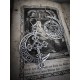 Boucles d'oreilles argentées goth lune crucifix "666 Pentagram 666" 