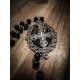 Rosaire chapelet perles double crucifix ♰666 Pentagram 666♰ 