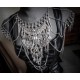 Collier argenté armure belly dance goth egyptian scarabeo ♰ 666 Inferno Witch 666 ♰ 