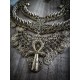 Collier doré spike goth egyptian ankh ♰ 666 Spiky Queen 666 ♰