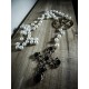 Chapelet perles ivoires pentagram 666 Santa Cruz 666
