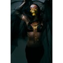 Collier doré armure belly dance goth egyptian ankh ♰ 666 Phoenix 666 ♰