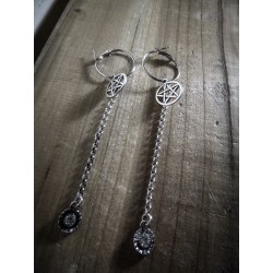 Boucles d'oreilles longues 666 Strass and Glam 666