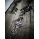 Chapelet rosaire Inverted Cross Skullbird Baphomet