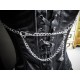 Harnais chaines noir argenté "666 Goth Cleopatra 666"