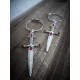 Créoles argentées Blood Sword