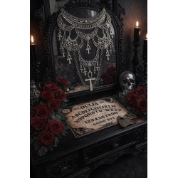 Collier plastron argenté lune Egypte